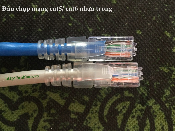 Đầu chụp dây mạng cat6 trong suốt